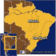 Brazil Map - Sao Paulo